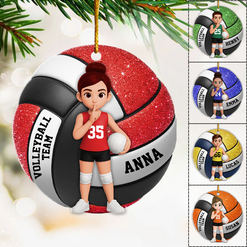 Personalized Volleyball Player Ornament, Gift For Sport Lover, Volleyball Team Gift, Volleyball Senior Christmas Gift, Sport Fan Ornament Hv01