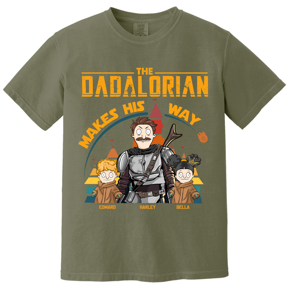 The Dadalorian Makes His Way - Personalized Shirt For Dad New Tu24