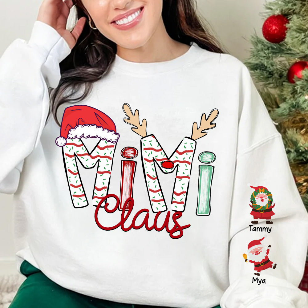 Gigi Claus Custom Sweatshirt - Best Family Christmas Gift for Grandma Gigi Nana NA04 Tu20