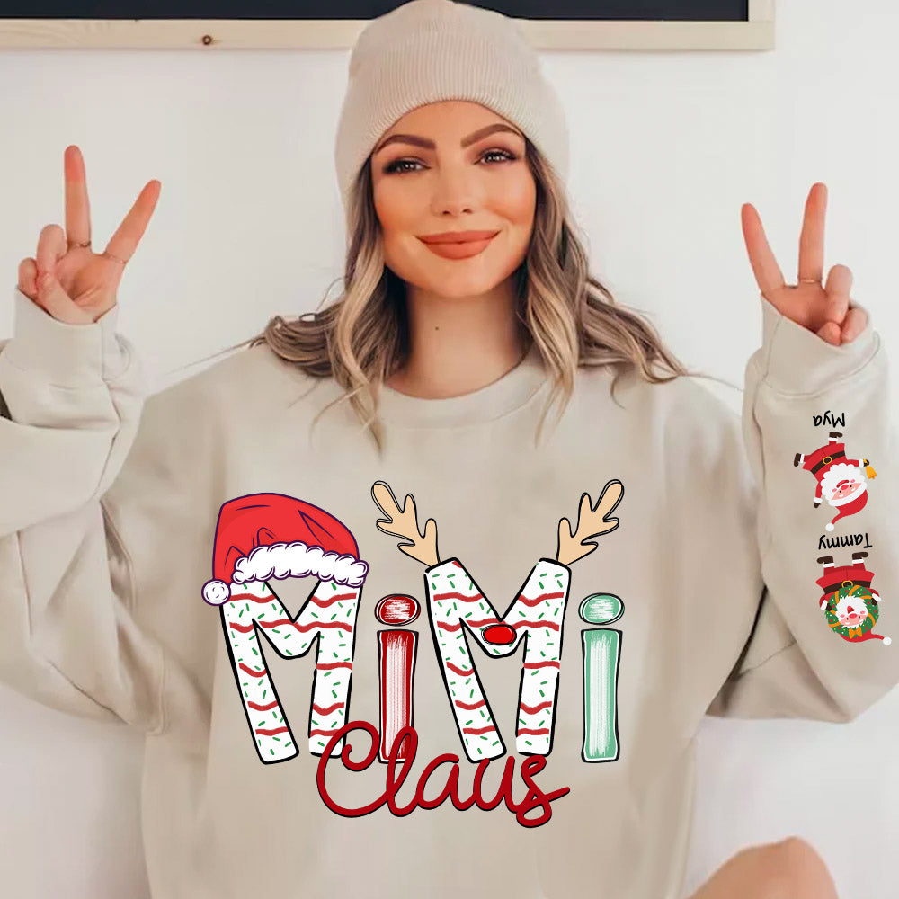 Gigi Claus Custom Sweatshirt - Best Family Christmas Gift for Grandma Gigi Nana NA04 Tu20