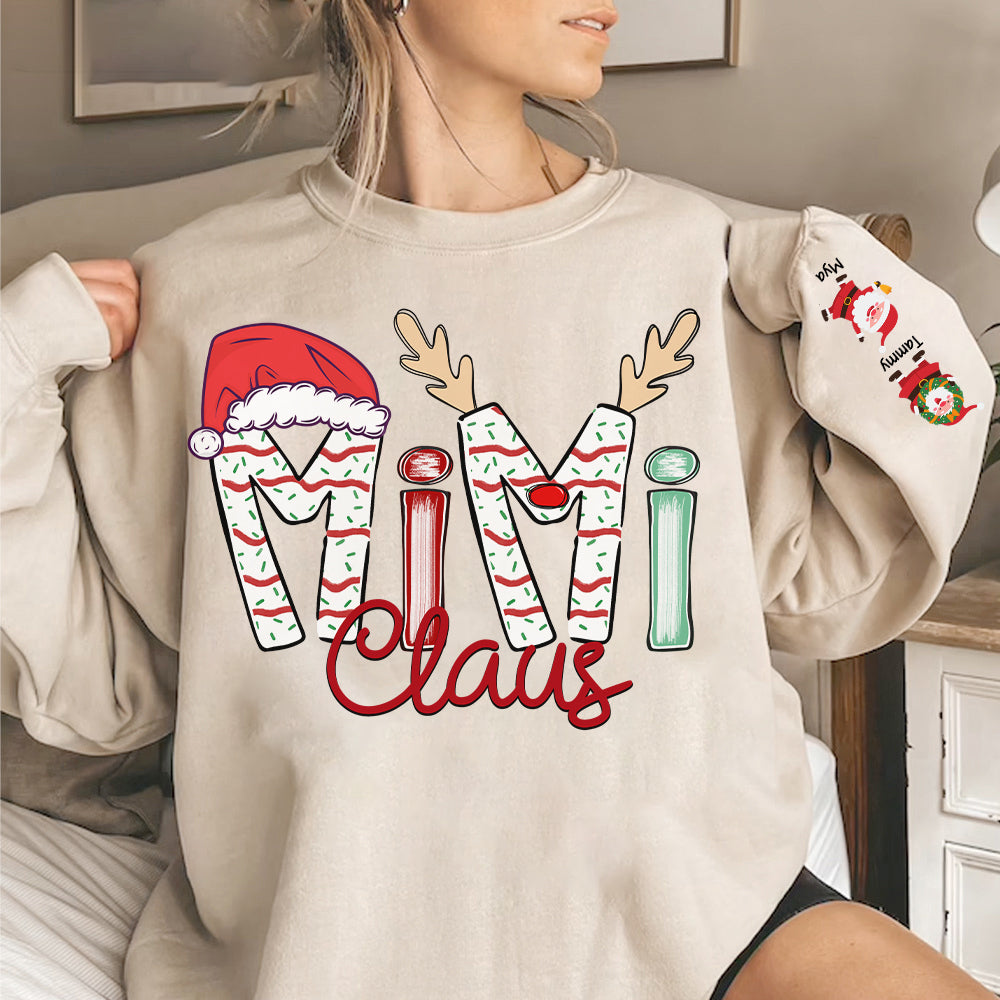 Gigi Claus Custom Sweatshirt - Best Family Christmas Gift for Grandma Gigi Nana NA04 Tu20