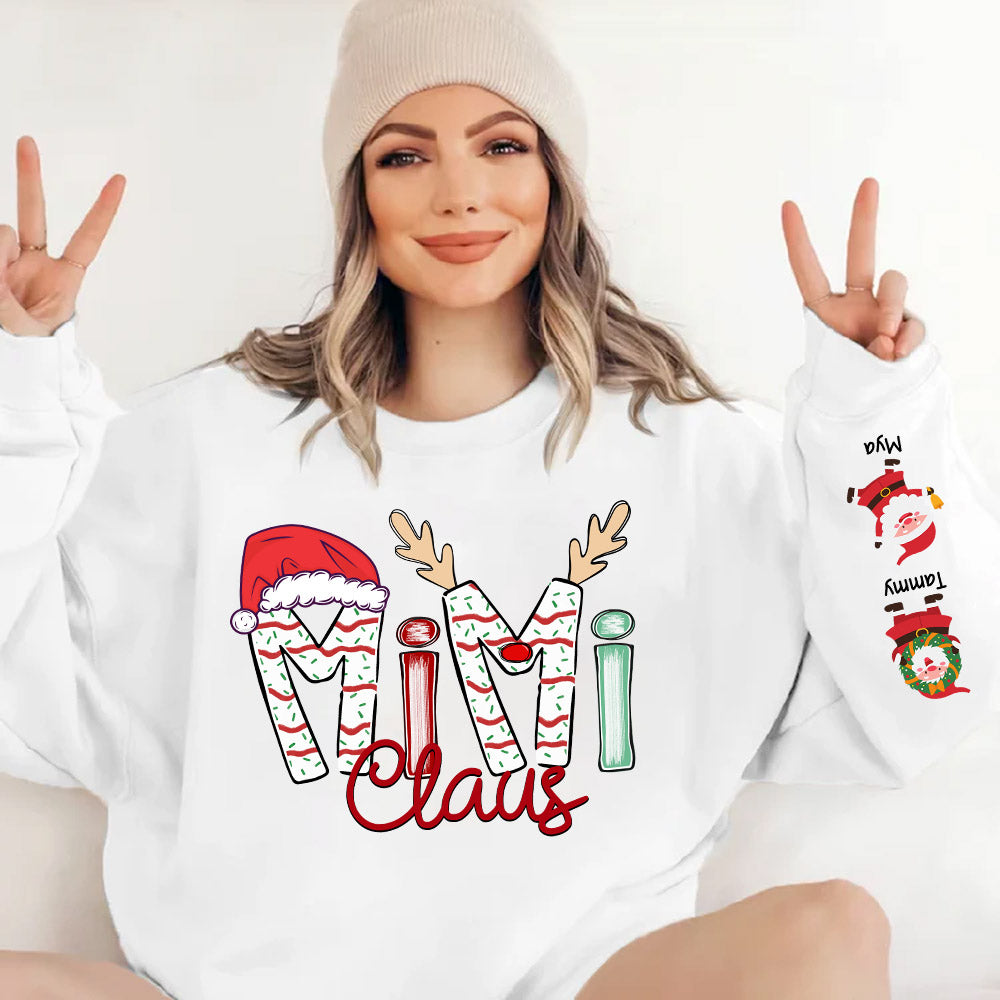 Gigi Claus Custom Sweatshirt - Best Family Christmas Gift for Grandma Gigi Nana NA04 Tu20