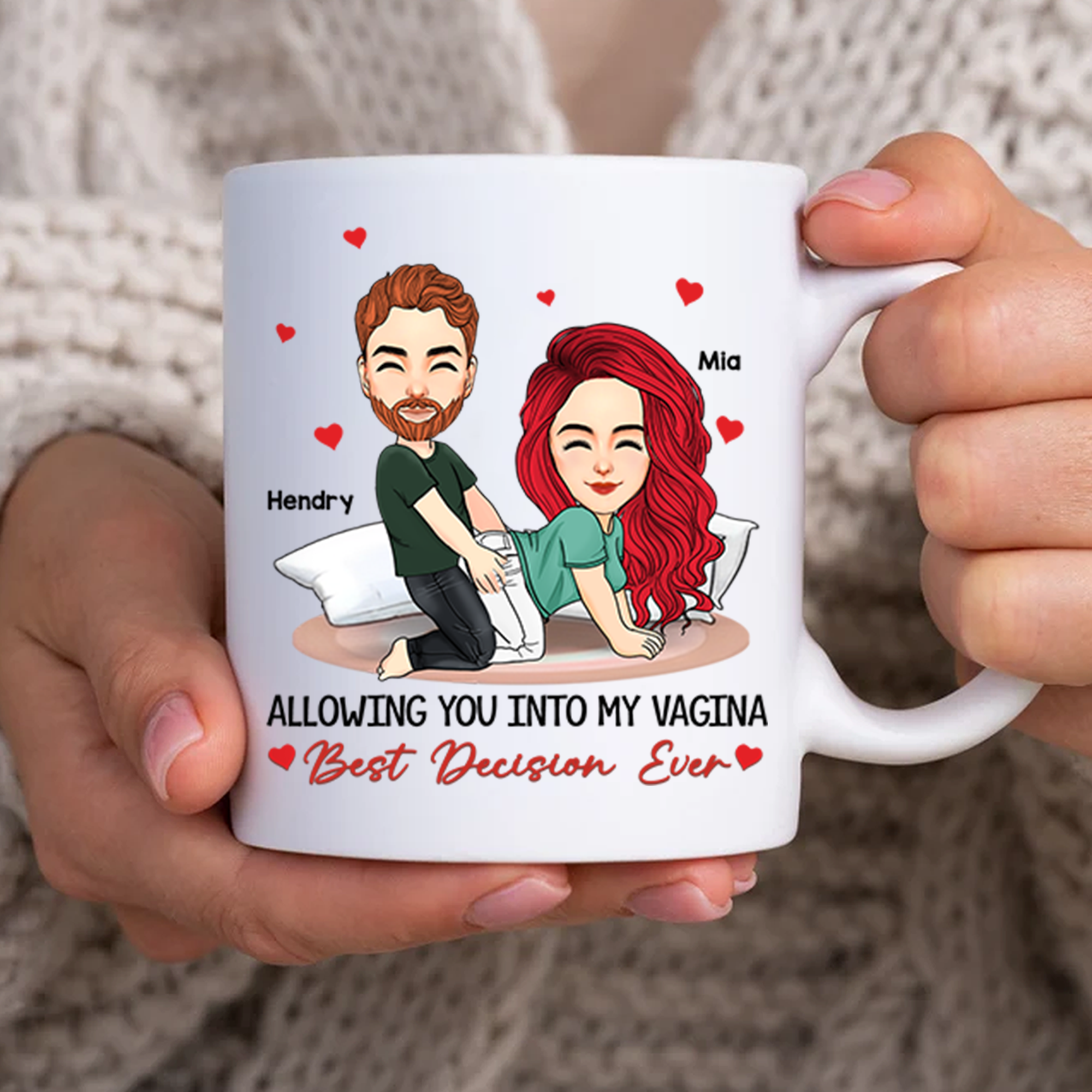 Allowing You Into My Vagina - Couple Personalized Custom Mug - Gift For Husband Wife, Anniversary Pa00