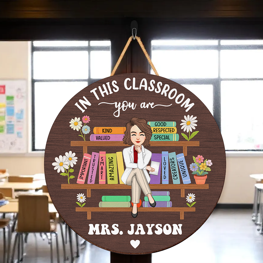 In This Classroom You Are Custom Back To School Decor - Personalized Wood Sign Dng11
