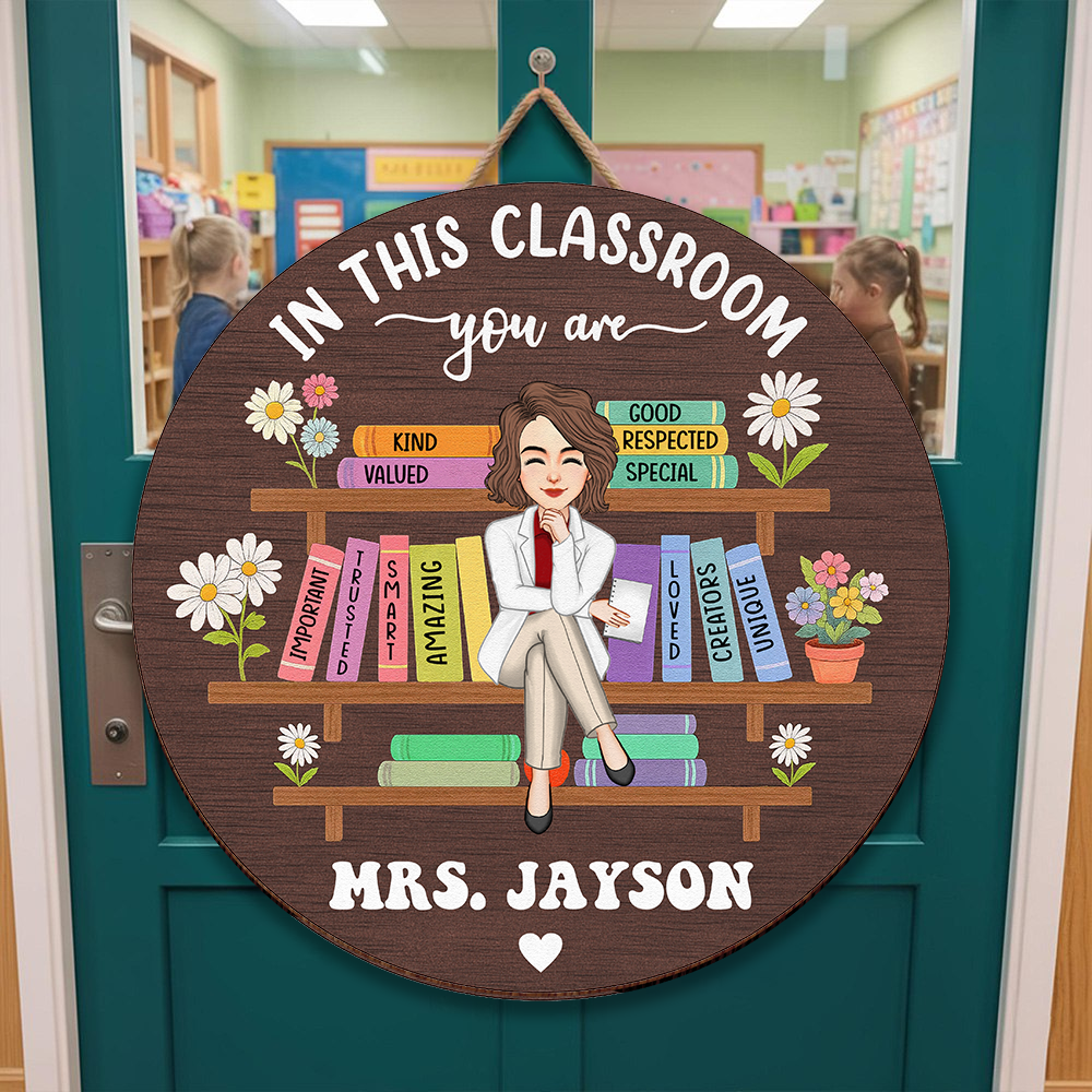 In This Classroom You Are Custom Back To School Decor - Personalized Wood Sign Dng11