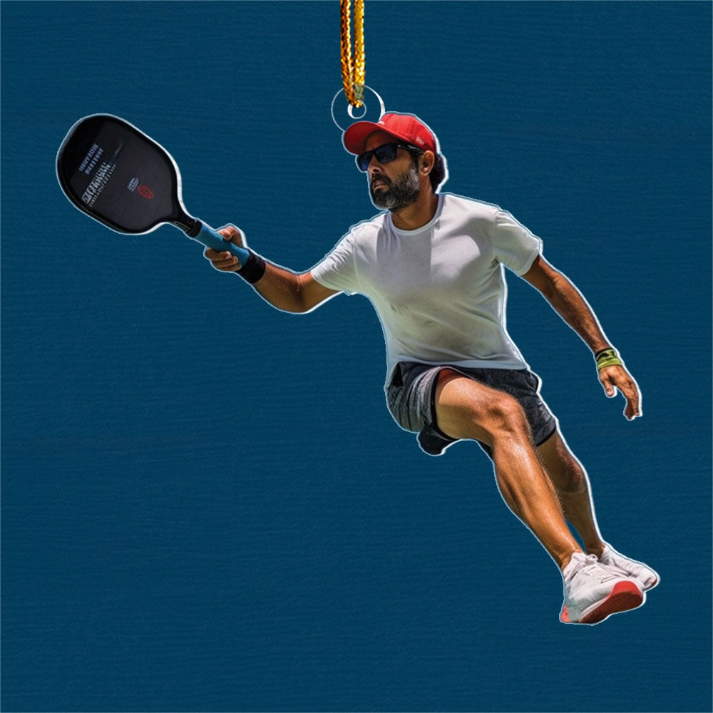 Custom Photo Pickleball Ornament - Personalized Acrylic Ornament For Pickleball Lover
