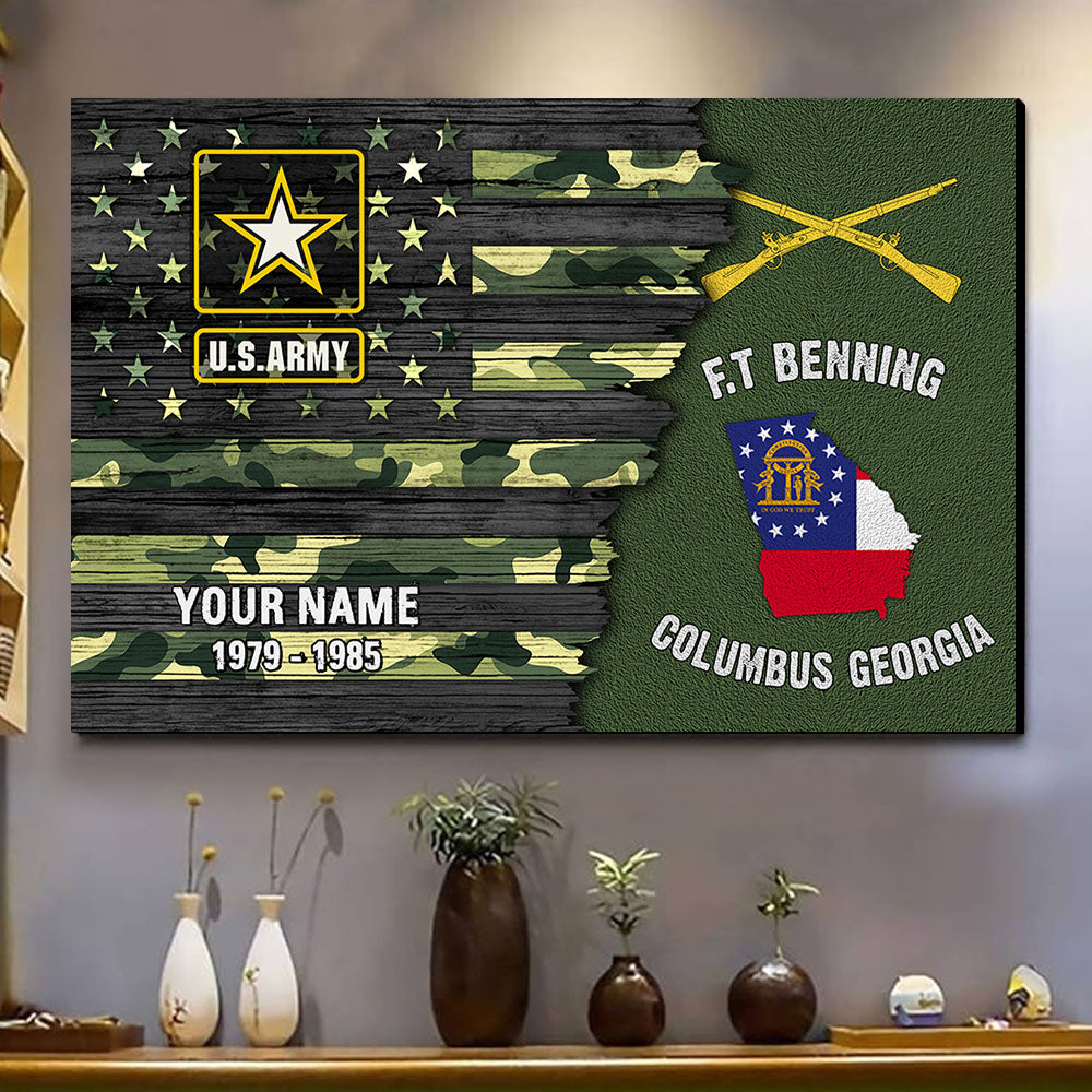 Veteran Custom Poster And Canvas Military Base Custom Division Military Personalized Gift For Veterans K1702