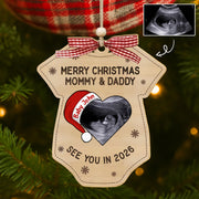 Baby Expecting See You In 2026, Personalized Wooden Ornament,  Mommy Daddy Gift  T1807 Hv01