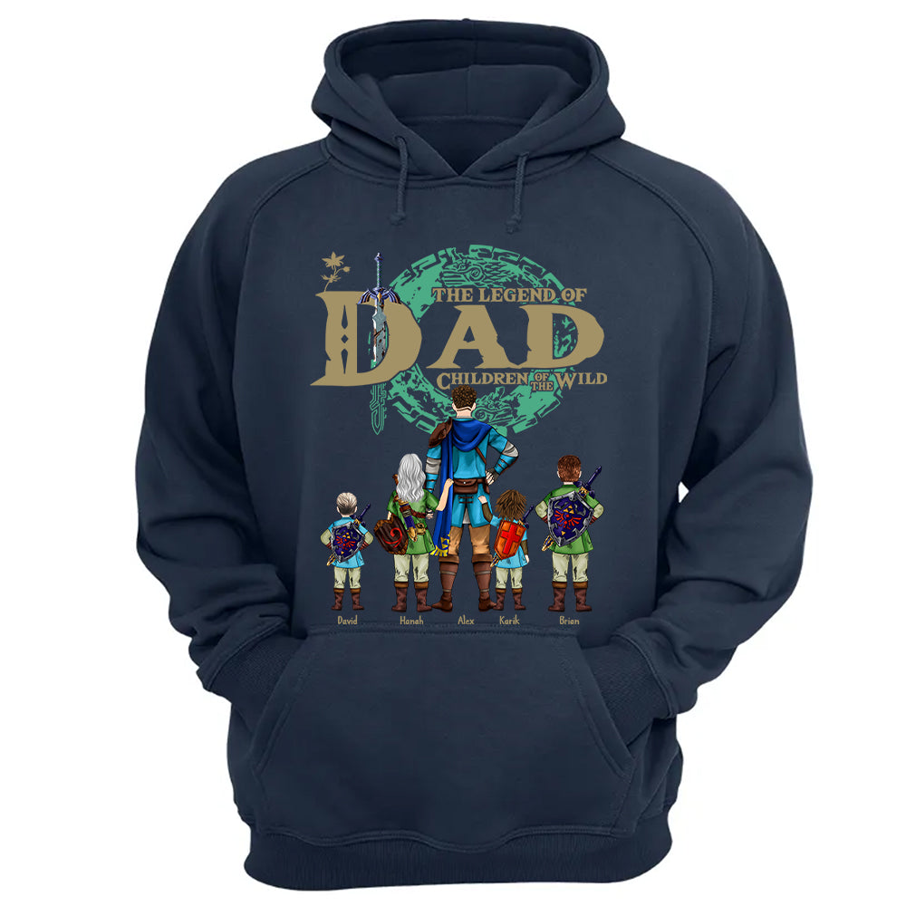 Custom The Legend of Dad Children Of The Wild Shirt - Best Dad Ever - Father's Day Personalized Shirt