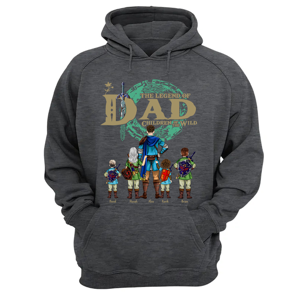 Custom The Legend of Dad Children Of The Wild Shirt - Best Dad Ever - Father's Day Personalized Shirt
