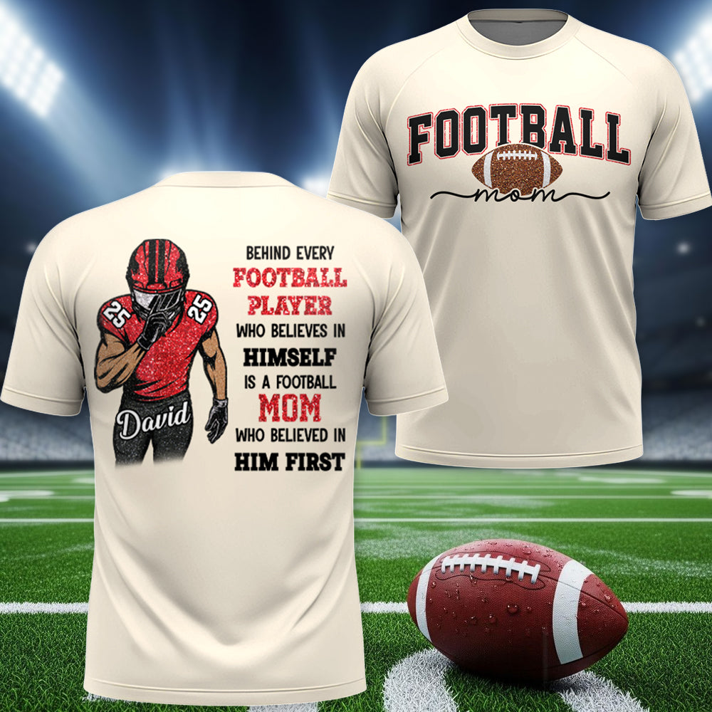Football Mom - Behind Every Baseball Player Shirt - Personalized Shirt For Baseball Family T1807