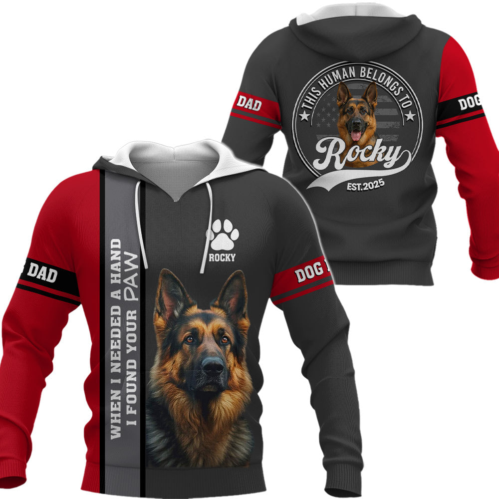 When I Needed A Hand I Found A Paw, Custom Photo Dog Shirt, Gift For Dog Lover Vr2 T1807 Li29