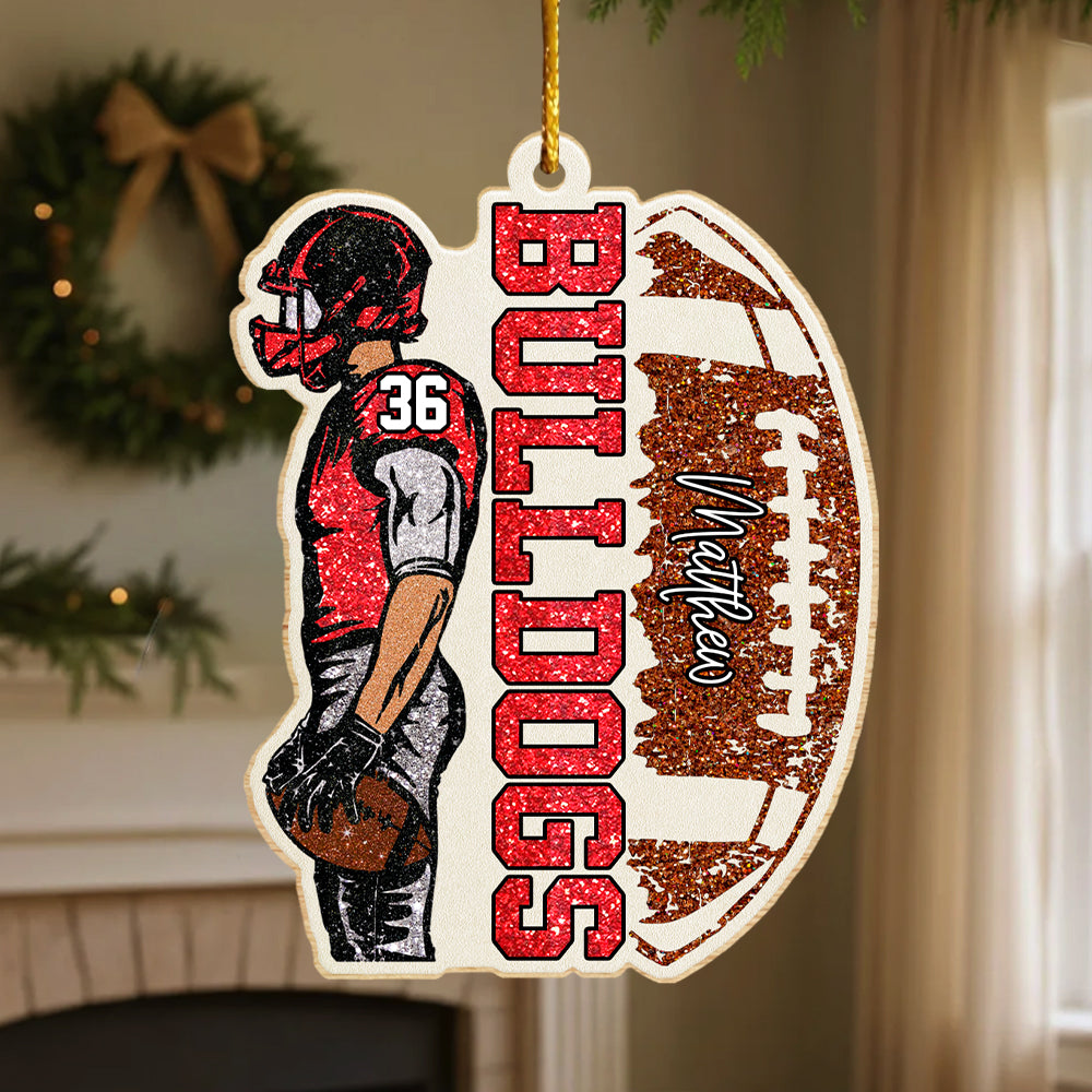 American Football Wooden Ornament - Personalized Ornament Gift For Football Player Football Lovers  T1807 Hv01