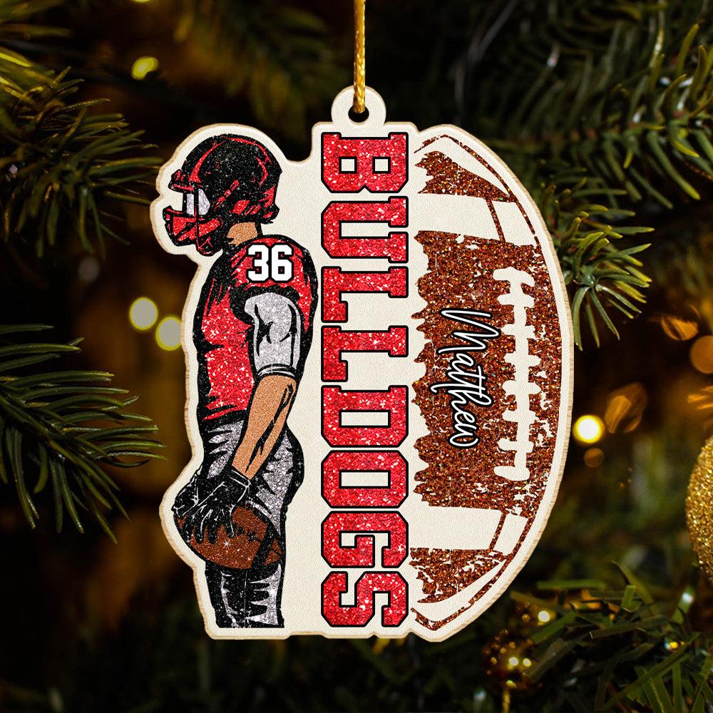 American Football Wooden Ornament - Personalized Ornament Gift For Football Player Football Lovers  T1807 Hv01