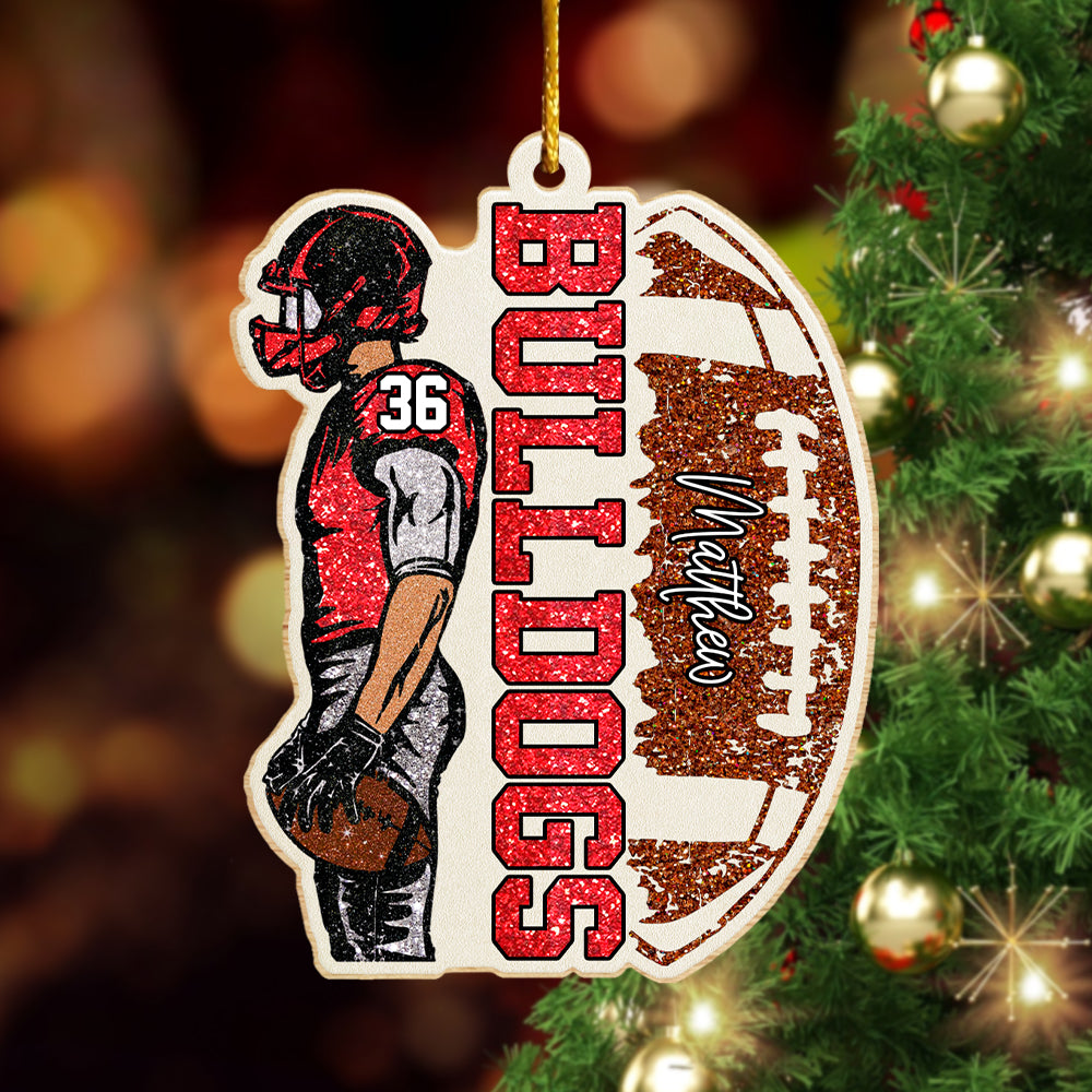 American Football Wooden Ornament - Personalized Ornament Gift For Football Player Football Lovers  T1807 Hv01