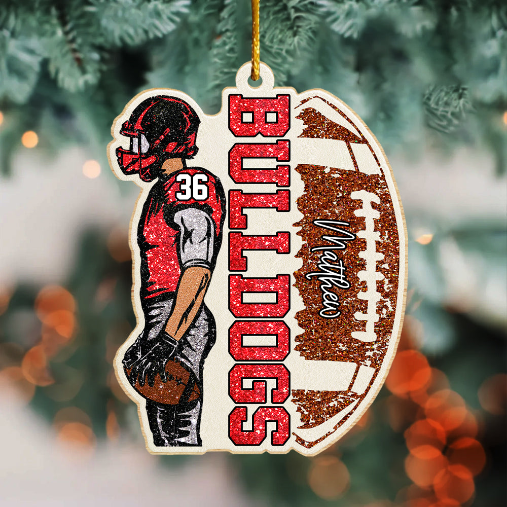 American Football Wooden Ornament - Personalized Ornament Gift For Football Player Football Lovers  T1807 Hv01