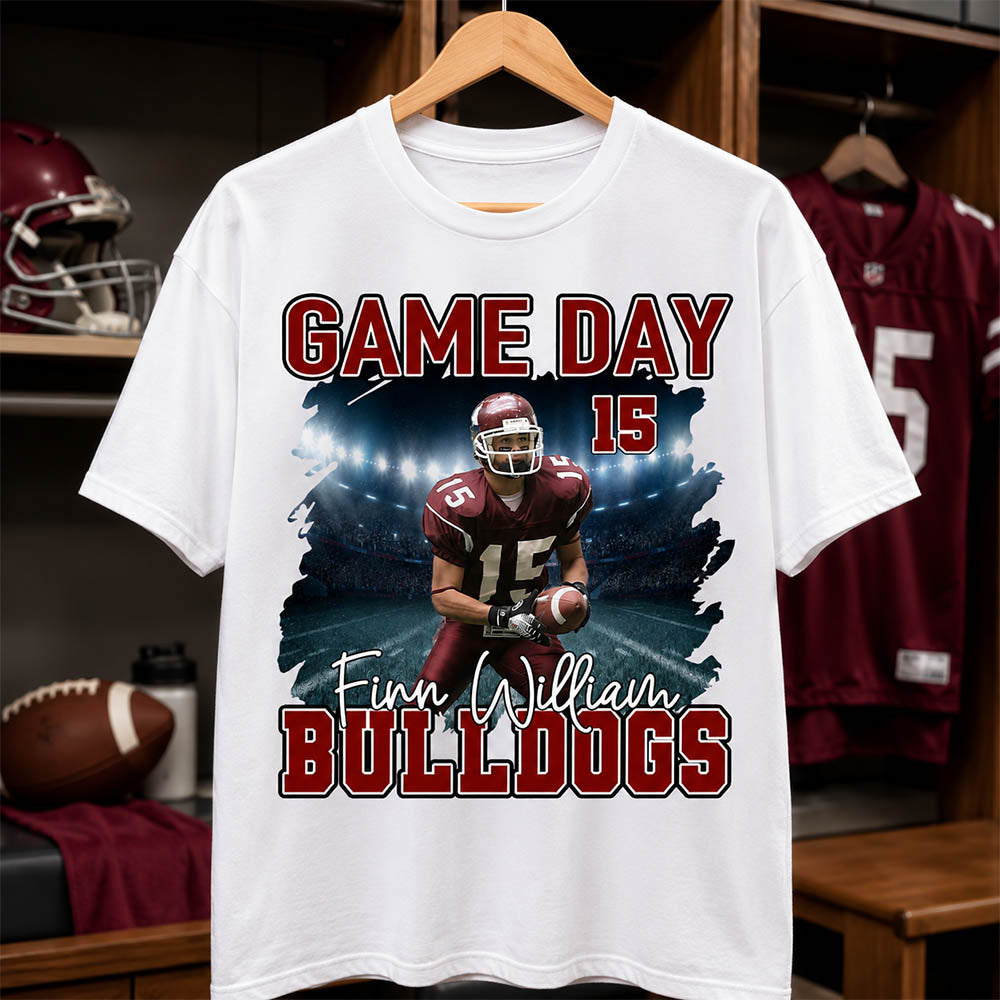 Custom Photo Football Game Day Personalized Shirt Custom Team Name