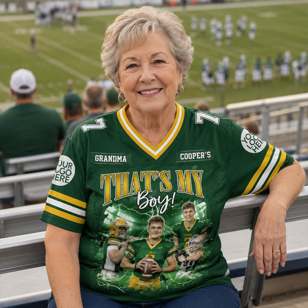 That's My Boy Personalized Jersey Football Game Day Custom Team Name Family Member Photos For Player K1702