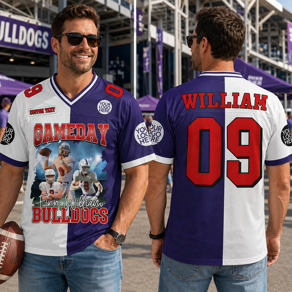 Football Game Day Personalized Jersey American Football Custom Photo Football Shirt Gift For Football Player K1702