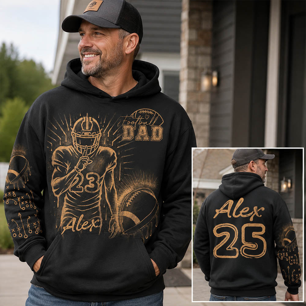 Personalized Bleach Style Football Shirt For Football Mom