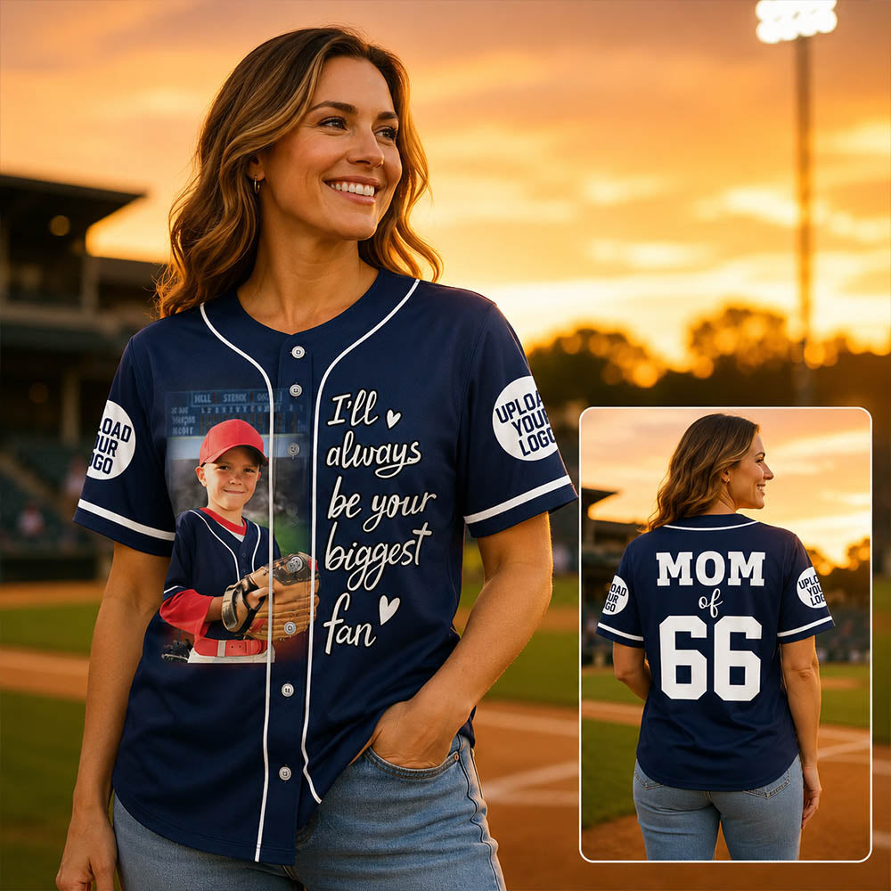 Custom Photo Baseball Game Day Baseball Jersey Gift For Baseball Lovers - Personalized Gift For Baseball Player K1702