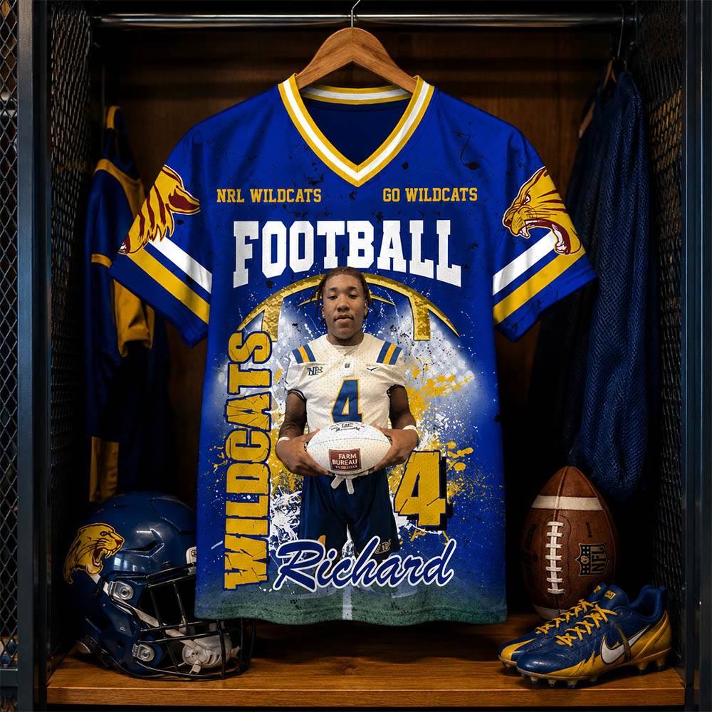 Custom Photo Football Jersey Game Day Shirt Gift For Sport Family H2511
