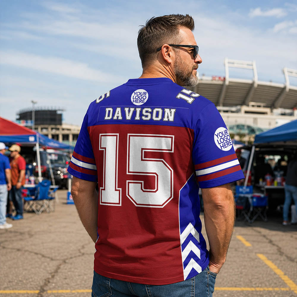 Custom Photo Football Game Day Football Jersey Gift For Football Lovers - Personalized Gift For Football Player