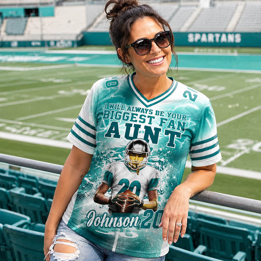 Personalized Football Jersey Game Day Gift For Football Lovers - Custom Photo Gift For Football Family H2511