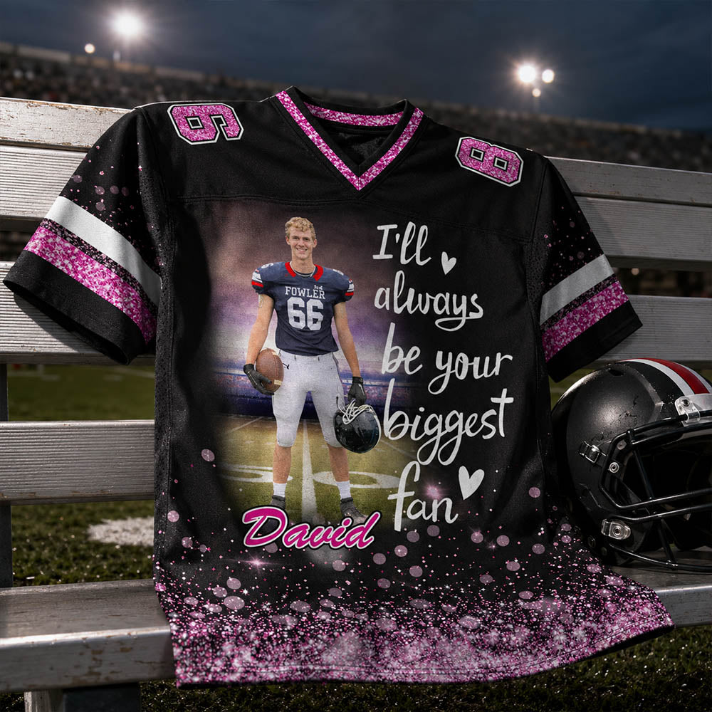 Custom Photo Football Jersey For Football Lovers - Personalized All Over Print Shirt For Football Player NA04