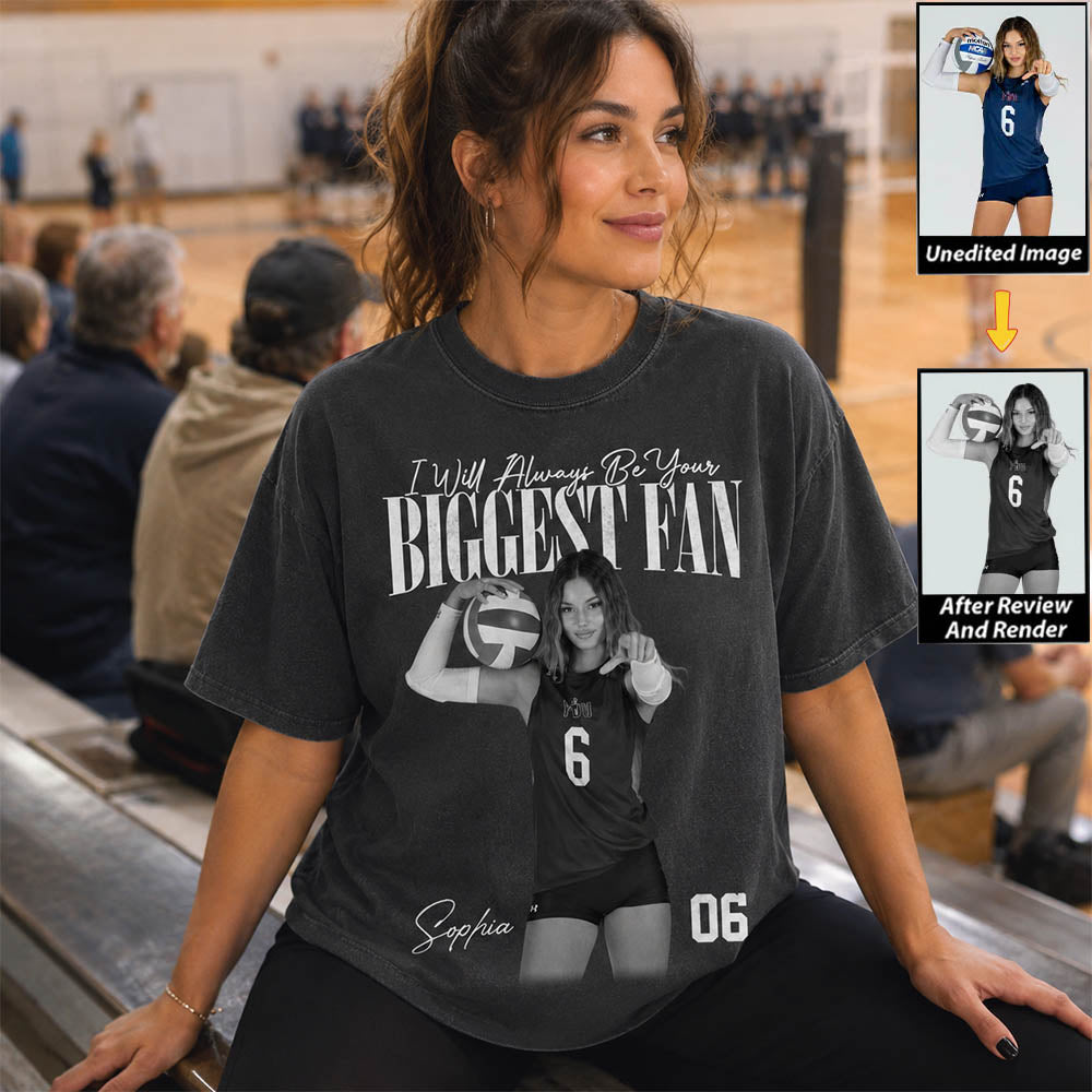 Personalized Vintage Tops For Volleyball Lovers - Custom Photos Retro Bootleg Shirt NA04