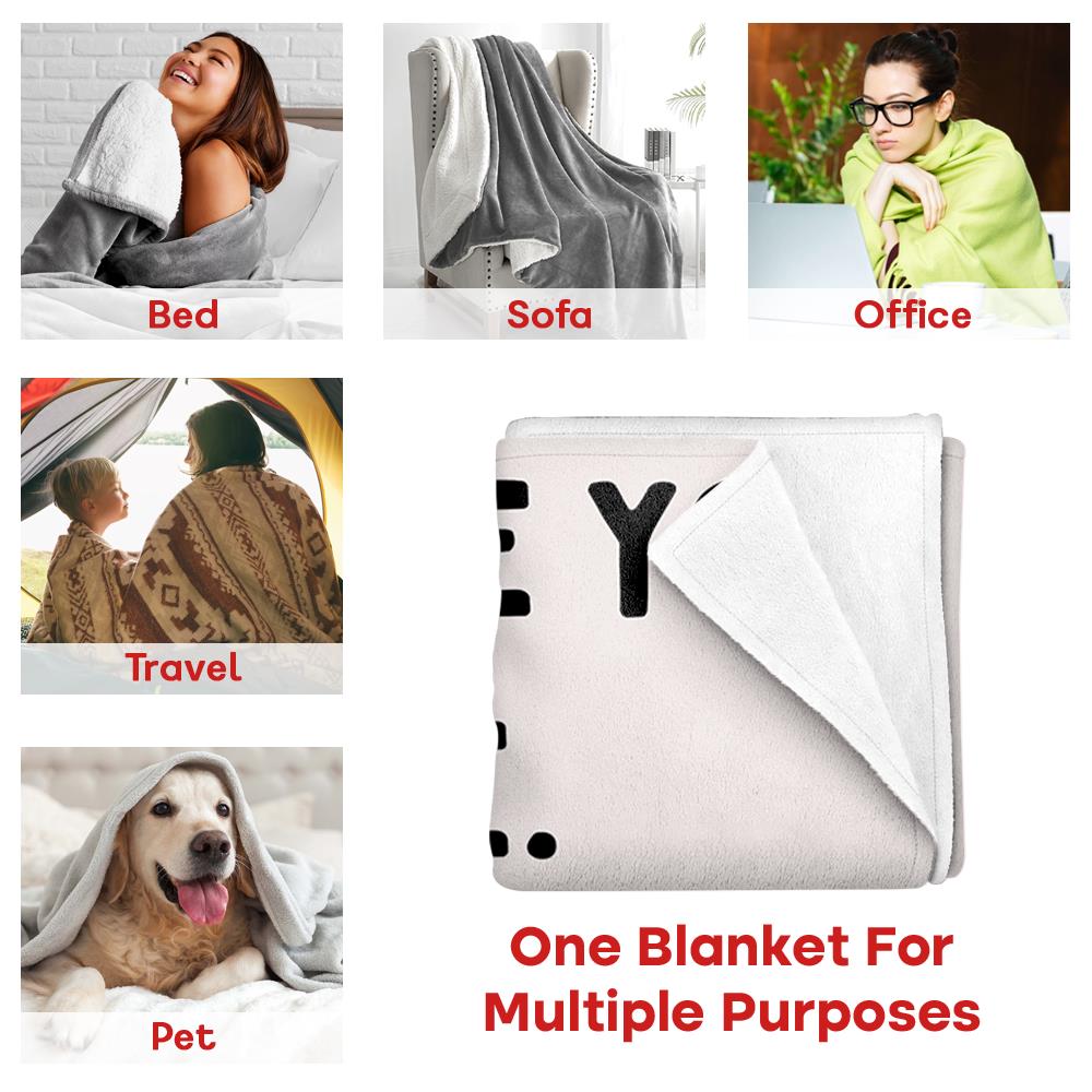 I LOVE YOU MORE Personalized Anniversary Gift Blanket For Girlfriend For Boyfriend For Wife For Husband First 2nd Anniversary Gift Valentines Gift For Couple Nh00