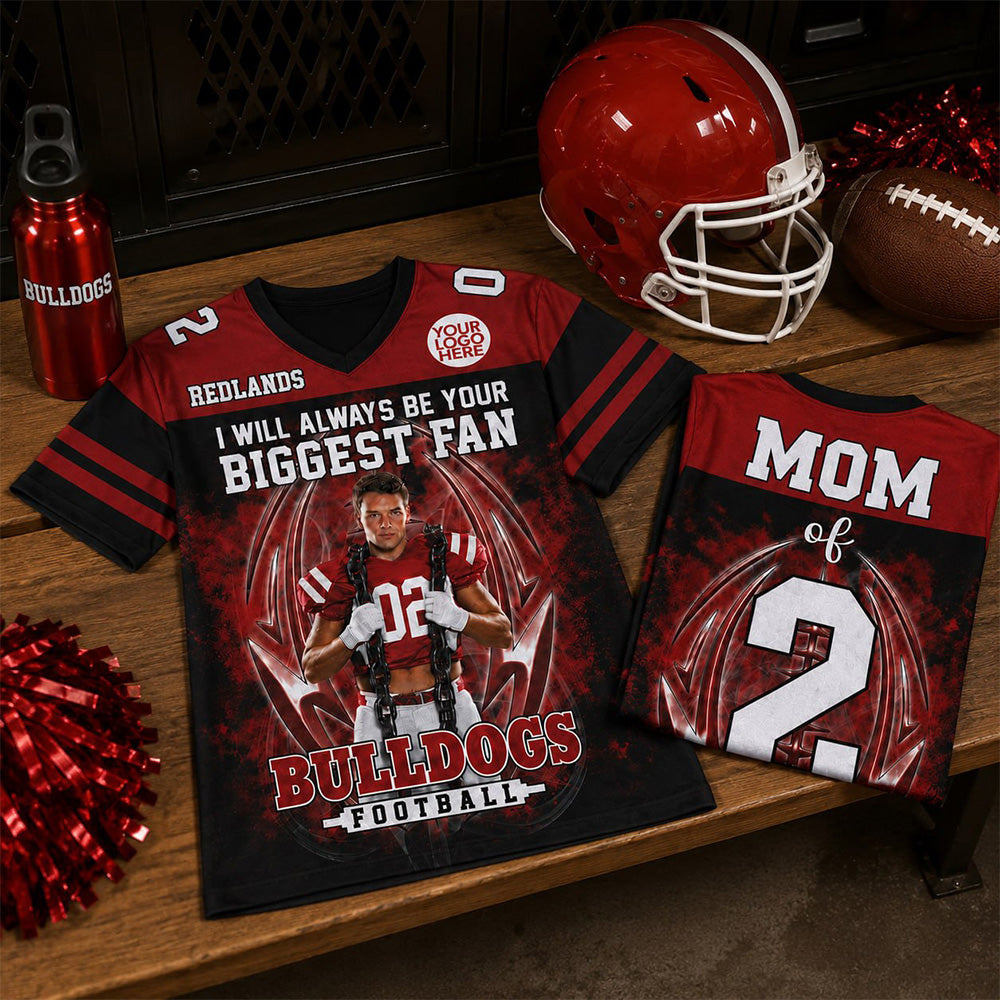 I Will Always Be Your Biggest Fan Custom Photo Football Jersey Shirt For Football Family Game Day Shirt T1807 Pt99