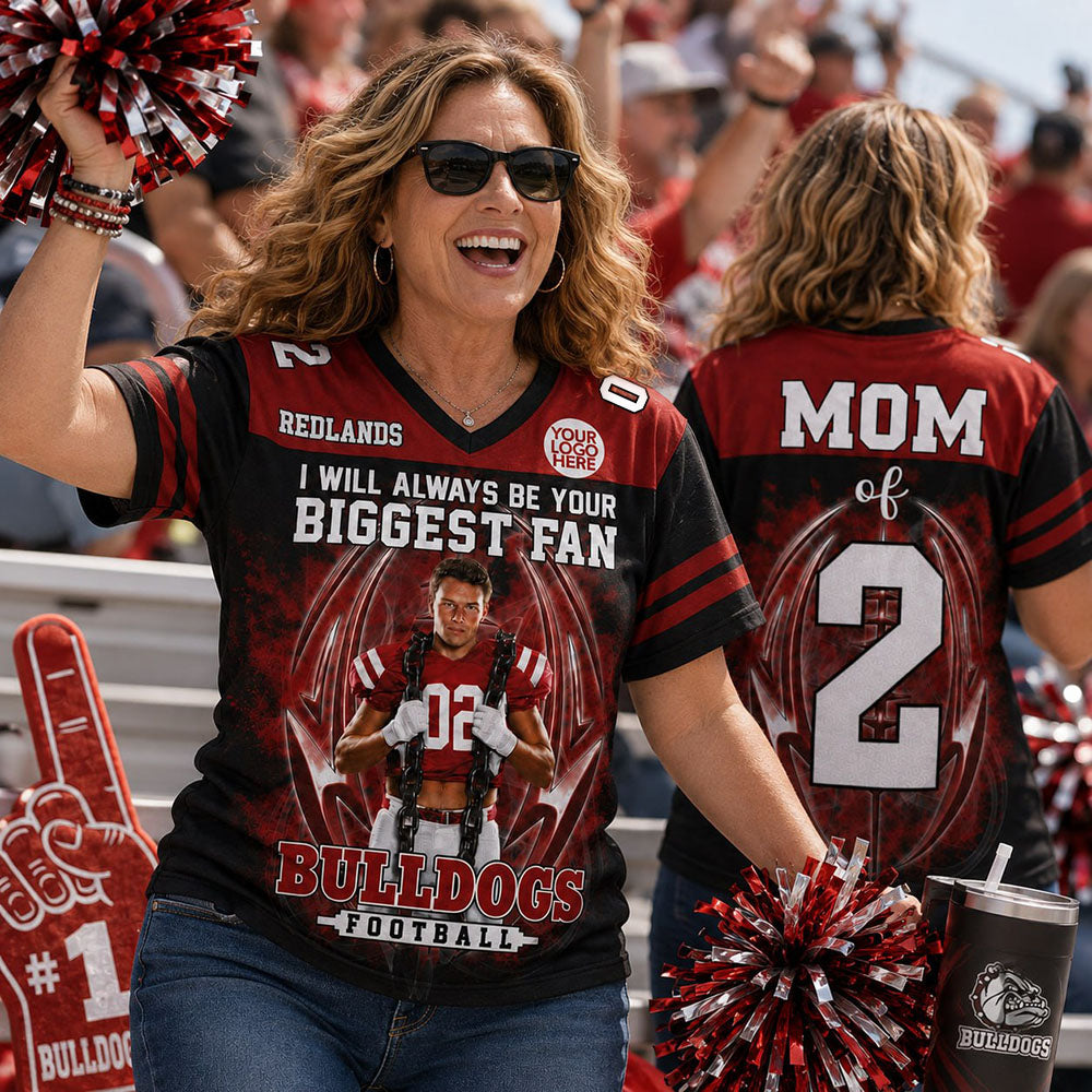 I Will Always Be Your Biggest Fan Custom Photo Football Jersey Shirt For Football Family Game Day Shirt T1807 Pt99