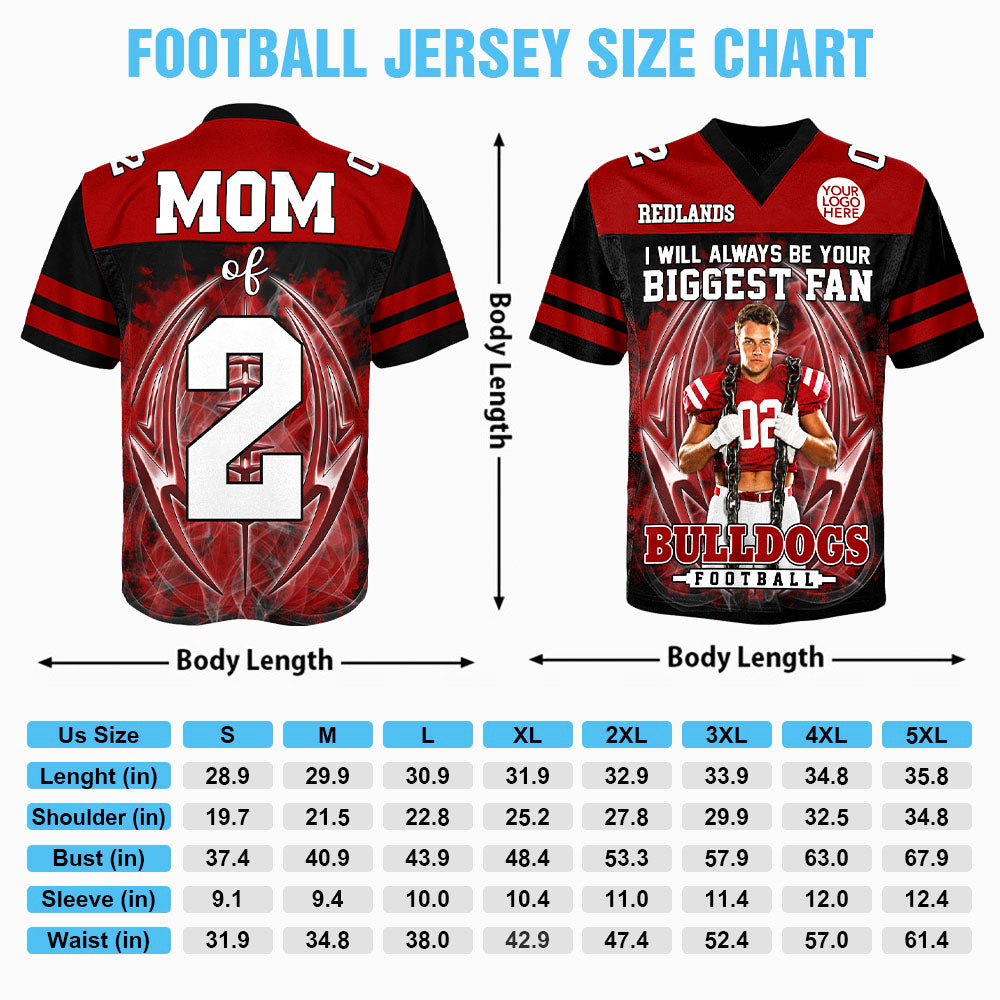 I Will Always Be Your Biggest Fan Custom Photo Football Jersey Shirt For Football Family Game Day Shirt T1807 Pt99