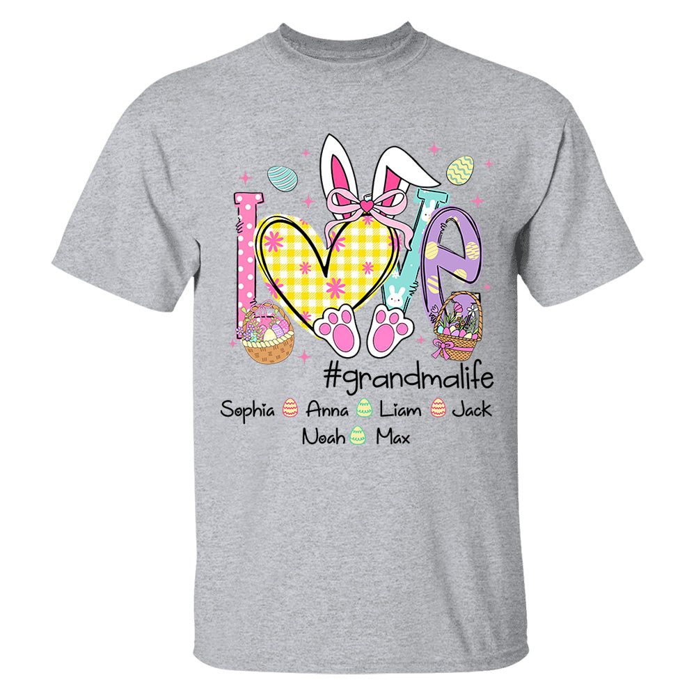 Easter Coquette Love Grandmalife - Personalized Shirt For Grandma Mimi Gigi - Cute Family Gifts Easter Tm01