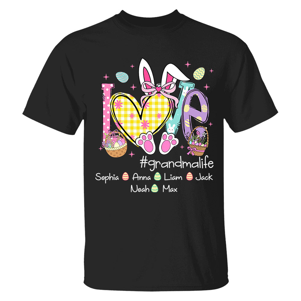 Easter Coquette Love Grandmalife - Personalized Shirt For Grandma Mimi Gigi - Cute Family Gifts Easter Tm01