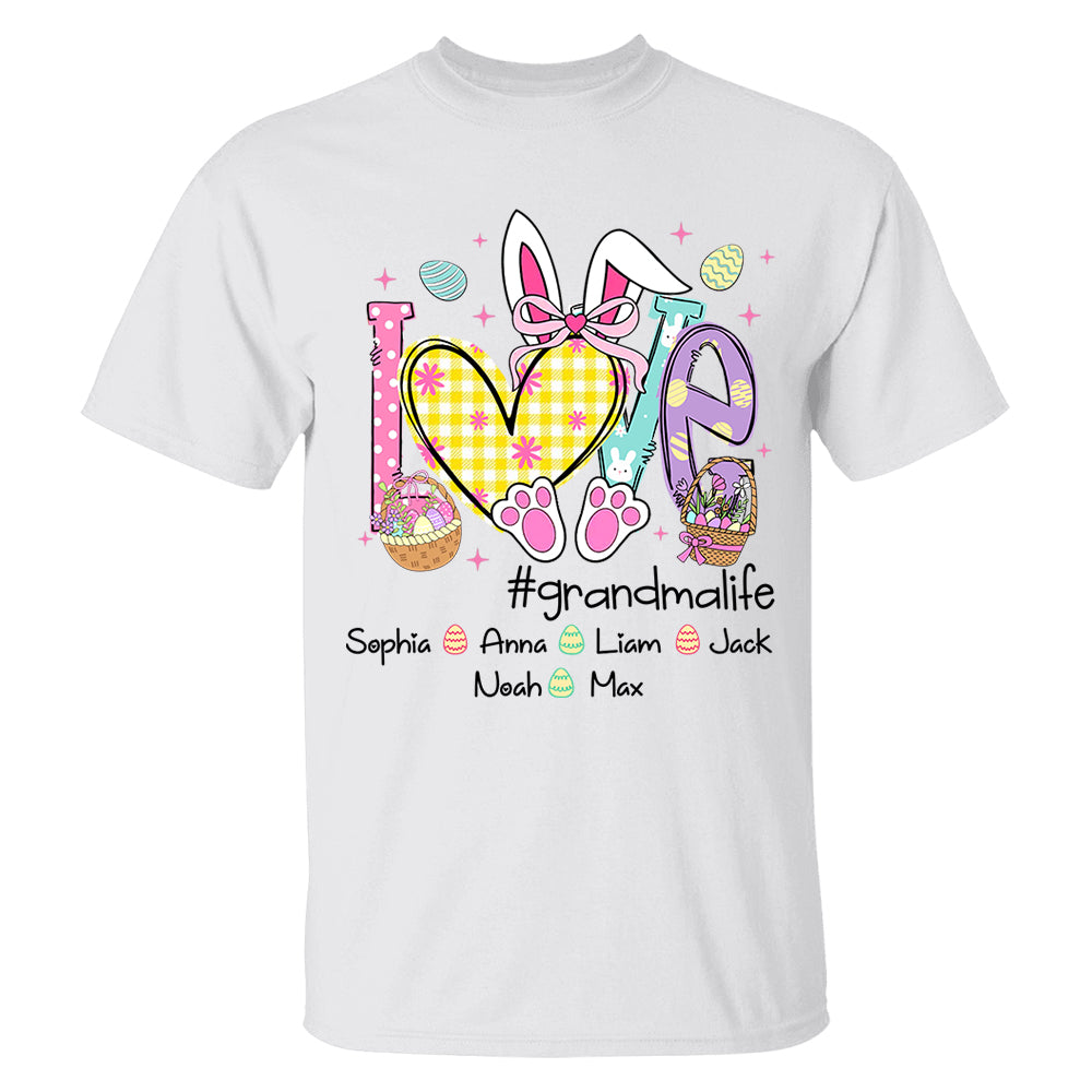 Easter Coquette Love Grandmalife - Personalized Shirt For Grandma Mimi Gigi - Cute Family Gifts Easter Tm01