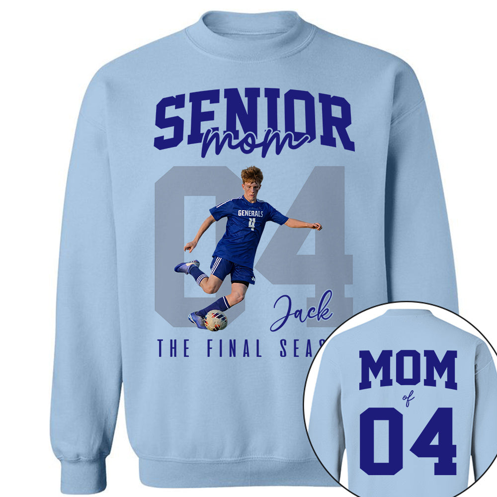 Senior Soccer Mom Shirt, The Final Inning, Custom Photo Player Soccer Mom Shirt, Gift For Soccer Lover T1807 Li29