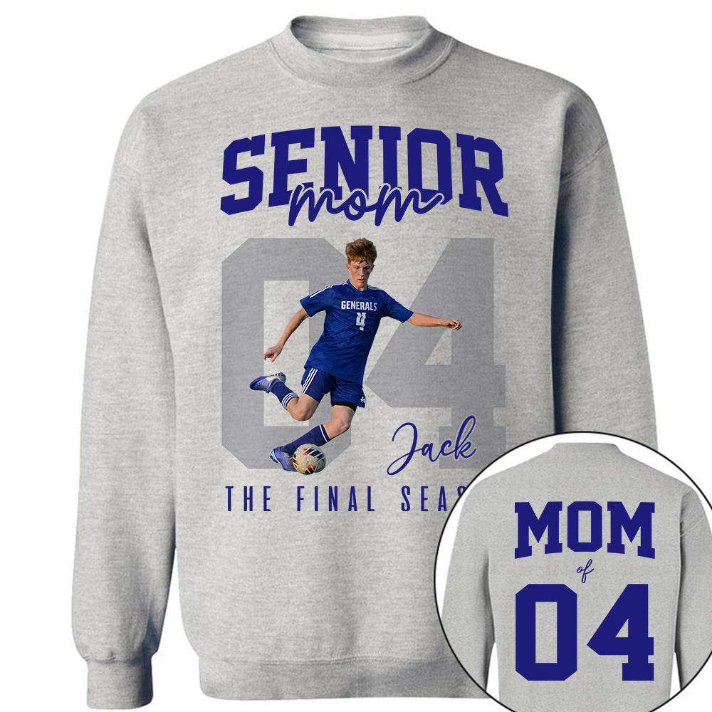 Senior Soccer Mom Shirt, The Final Inning, Custom Photo Player Soccer Mom Shirt, Gift For Soccer Lover T1807 Li29