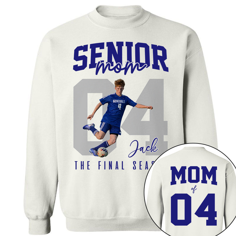 Senior Soccer Mom Shirt, The Final Inning, Custom Photo Player Soccer Mom Shirt, Gift For Soccer Lover T1807 Li29