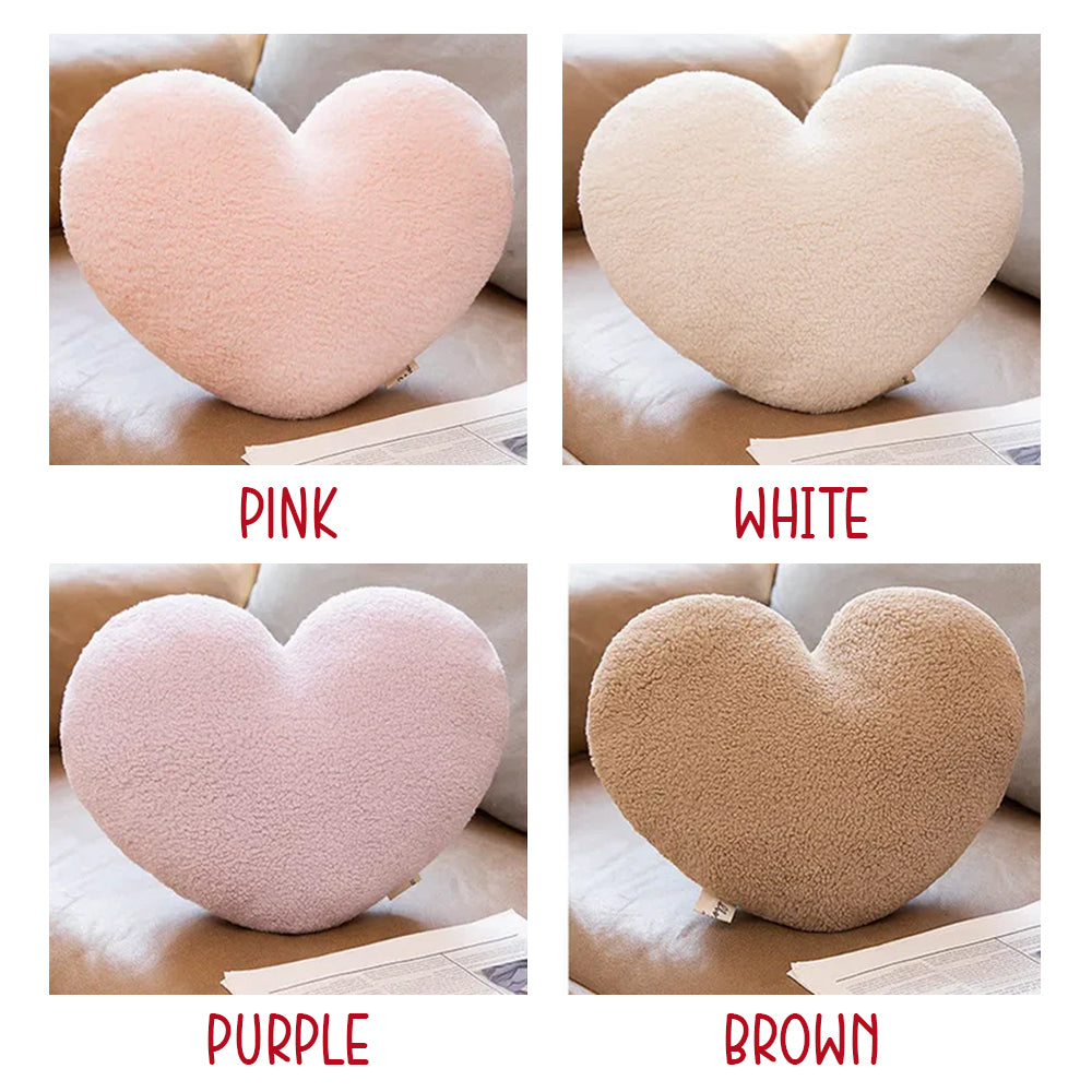 Personalized Heart Pillow, Custom Plush Name Pillow, Valentine’s Day Gift For Girlfriend, Heart Shape Cushion, Valentines Heart Shaped Gift
