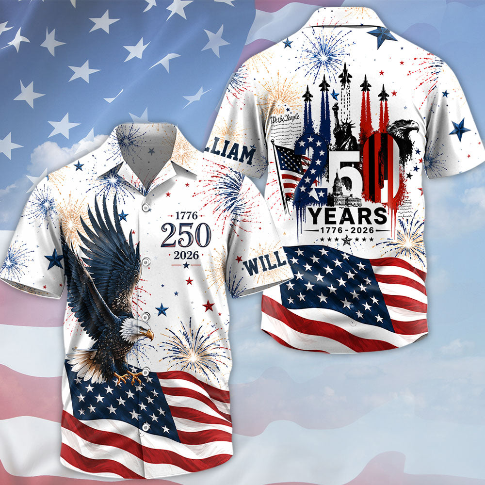 Personalized 250th Anniversary America 1776–2026 Shirt - 4th of July Independence Day Patriotic Na02 T24