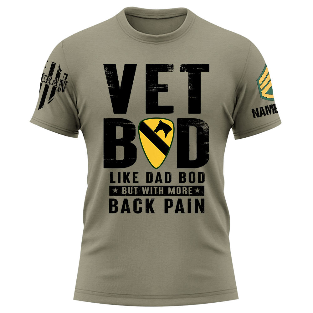 Personalized Shirt Vet Bod Like Dad Bod But With More Knee Pain Custom Shirt For Veterans Dad Grandpa K1702