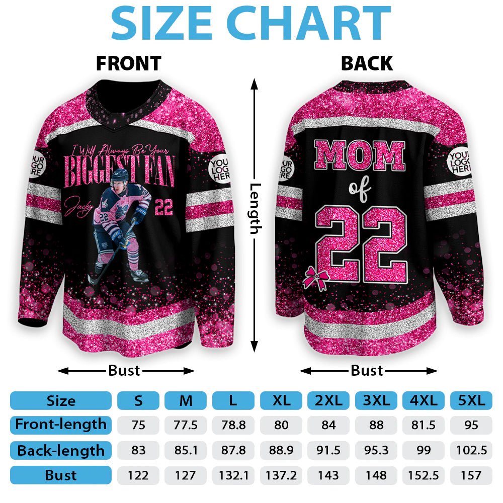 I'll Always Be Your Biggest Fan -  Personalized Ice Hockey Shirt Custom Nickname Mom Grandma Hockey Family  NA04 Hv01