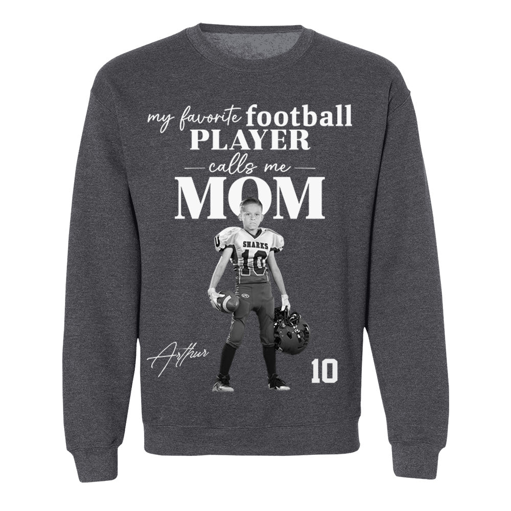 Personalized My Favorite Football Player Calls me Mom Washed Tee Retro Bootleg Shirt For Football Players T24