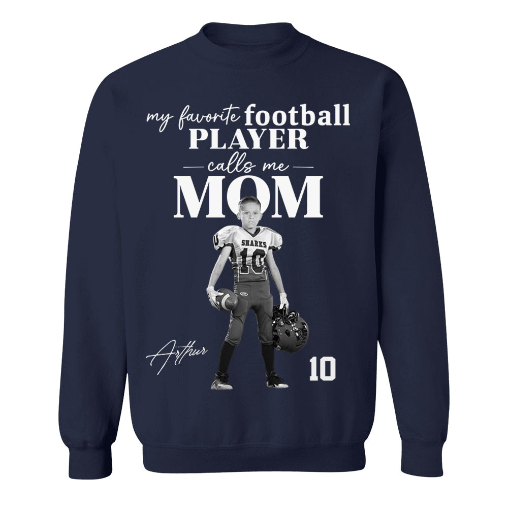 Personalized My Favorite Football Player Calls me Mom Washed Tee Retro Bootleg Shirt For Football Players T24