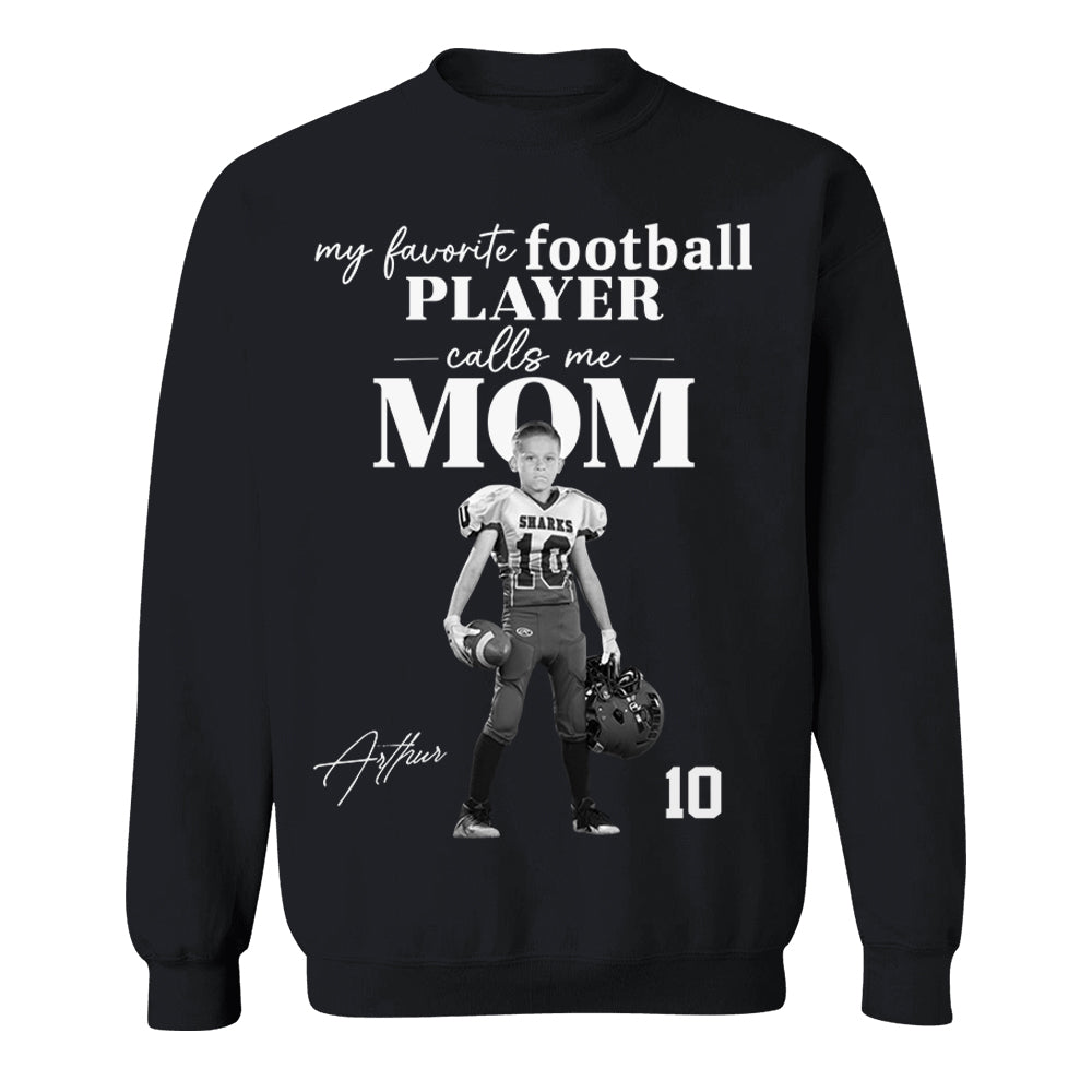 Personalized My Favorite Football Player Calls me Mom Washed Tee Retro Bootleg Shirt For Football Players T24