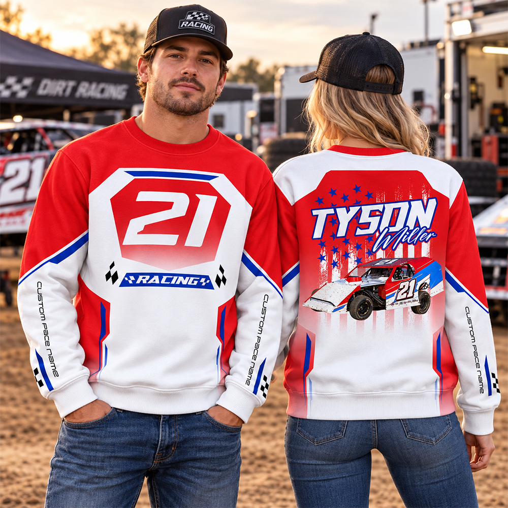 Custom Photo Race Car Hoodie Shirt - Personalized Hoodie Shirt For Racing Fan A2110 Hv01