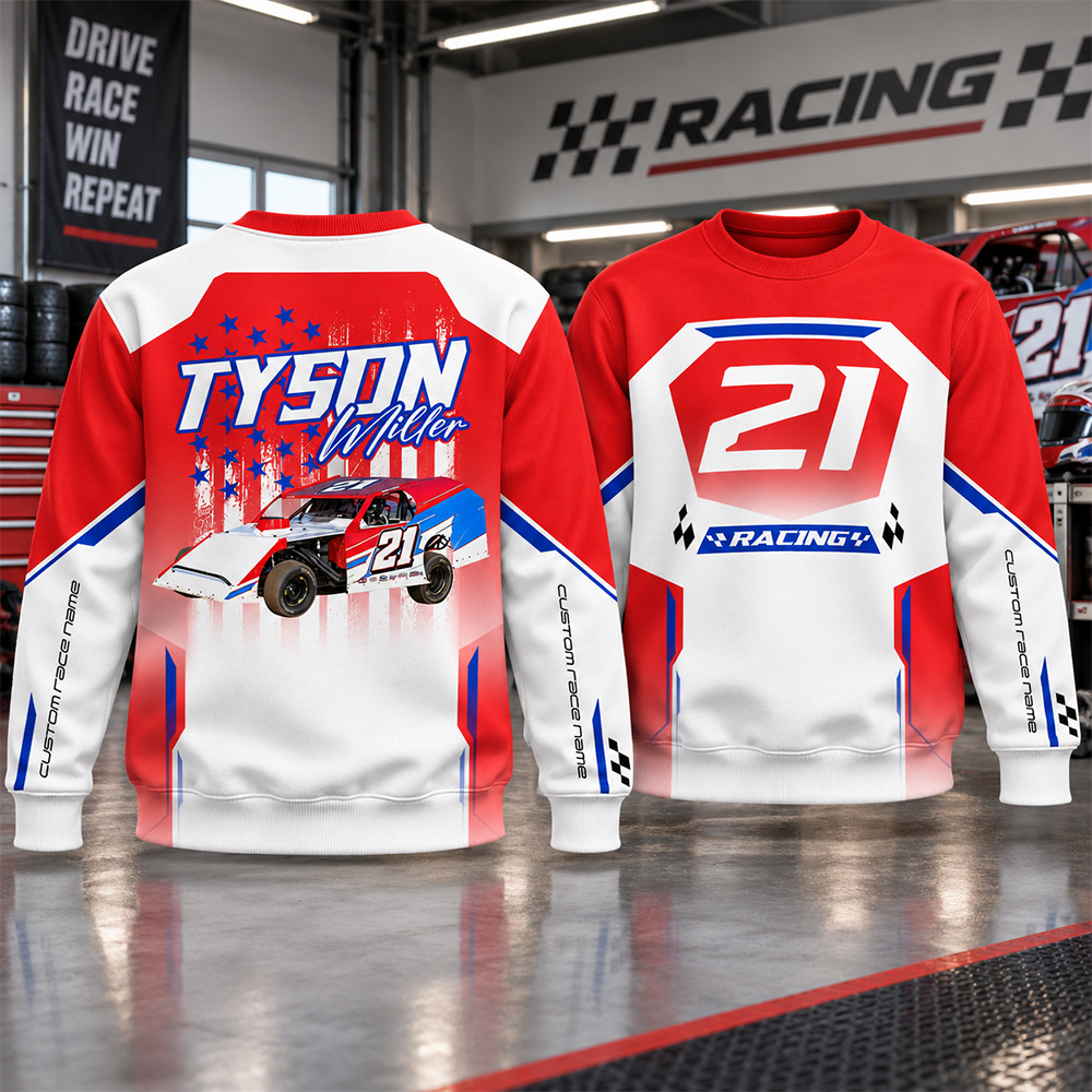 Custom Photo Race Car Hoodie Shirt - Personalized Hoodie Shirt For Racing Fan A2110 Hv01