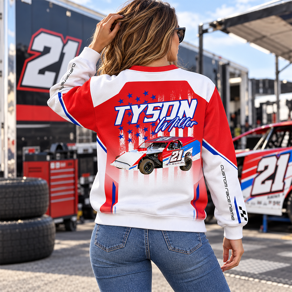 Custom Photo Race Car Hoodie Shirt - Personalized Hoodie Shirt For Racing Fan A2110 Hv01